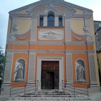 Façade de l'église Saint-Barthélemy de Gorbio