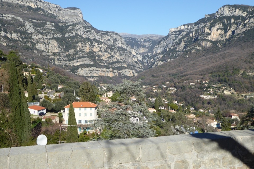 View over the Loup valley from the ramparts of Gourdon