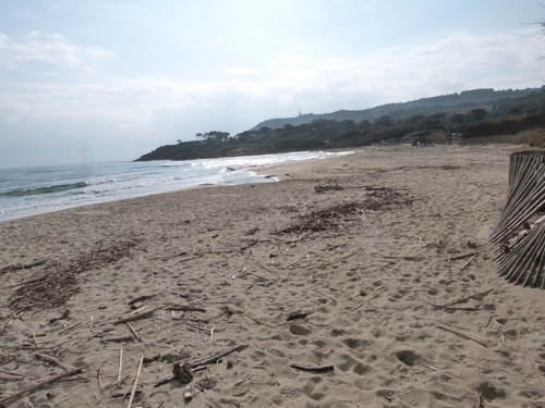 Plage de sable sauvage de Pampelonne côté sud