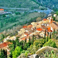 Panoramic terrace of restaurant Le Righi in Sainte-Agnès